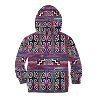 Maori Matariki Kid Hoodie Pink Galaxy Aesthetic Koru Art LT01 - Polynesian Pride