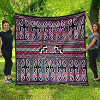 Maori Matariki Quilt Pink Galaxy Aesthetic Koru Art LT01 - Polynesian Pride