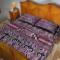 Maori Matariki Quilt Bed Set Pink Galaxy Aesthetic Koru Art LT01 - Polynesian Pride