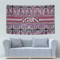 Maori Matariki Tapestry Pink Galaxy Aesthetic Koru Art LT01 - Polynesian Pride