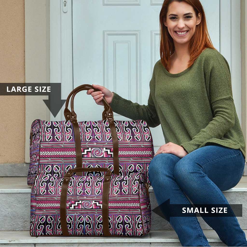 Maori Matariki Travel Bag Pink Galaxy Aesthetic Koru Art LT01 - Polynesian Pride