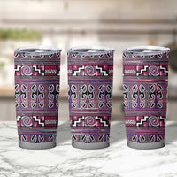 Maori Matariki Tumbler Cup Pink Galaxy Aesthetic Koru Art LT01 - Polynesian Pride
