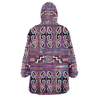 Maori Matariki Wearable Blanket Hoodie Pink Galaxy Aesthetic Koru Art LT01 - Polynesian Pride