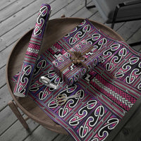 Maori Matariki Wrapping Paper Pink Galaxy Aesthetic Koru Art LT01 - Polynesian Pride