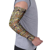 Maori Matariki Arm Sleeves Yellow Galaxy Aesthetic Koru Art LT01 - Polynesian Pride