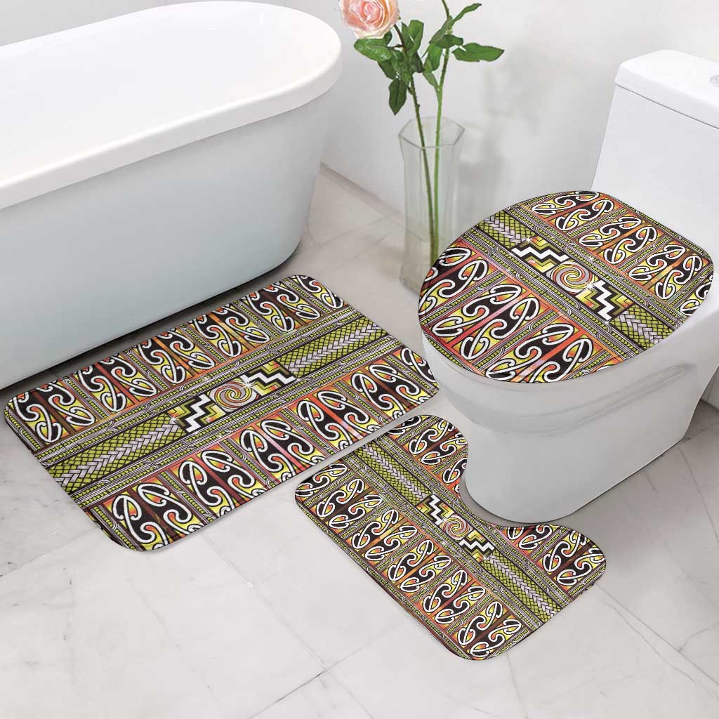 Maori Matariki Bathroom Set Yellow Galaxy Aesthetic Koru Art LT01 - Polynesian Pride