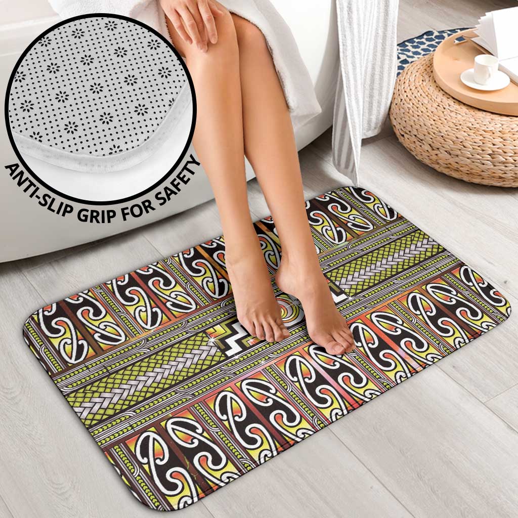 Maori Matariki Bathroom Set Yellow Galaxy Aesthetic Koru Art LT01 - Polynesian Pride