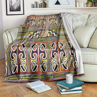 Maori Matariki Blanket Yellow Galaxy Aesthetic Koru Art LT01 Yellow - Polynesian Pride