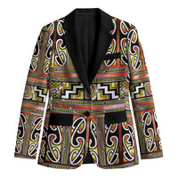 Maori Matariki Blazer Yellow Galaxy Aesthetic Koru Art LT01 Unisex Yellow - Polynesian Pride