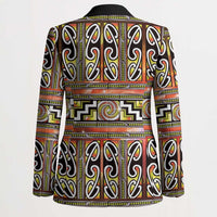 Maori Matariki Blazer Yellow Galaxy Aesthetic Koru Art LT01 - Polynesian Pride