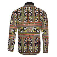 Maori Matariki Family Matching Off Shoulder Maxi Dress and Hawaiian Shirt Yellow Galaxy Aesthetic Koru Art LT01 - Polynesian Pride
