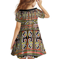 Maori Matariki Family Matching Summer Maxi Dress and Hawaiian Shirt Yellow Galaxy Aesthetic Koru Art LT01 - Polynesian Pride