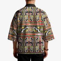 Maori Matariki Kimono Yellow Galaxy Aesthetic Koru Art LT01 - Polynesian Pride