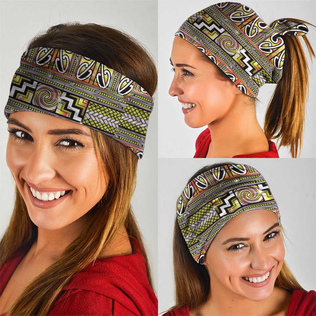 Maori Matariki Neck Gaiter Yellow Galaxy Aesthetic Koru Art LT01 - Polynesian Pride
