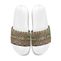 Maori Matariki Slide Sandals Yellow Galaxy Aesthetic Koru Art LT01 Yellow - Polynesian Pride