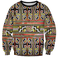 Maori Matariki Sweatshirt Yellow Galaxy Aesthetic Koru Art LT01 Unisex Yellow - Polynesian Pride
