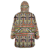 Maori Matariki Wearable Blanket Hoodie Yellow Galaxy Aesthetic Koru Art LT01 - Polynesian Pride