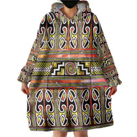 Maori Matariki Wearable Blanket Hoodie Yellow Galaxy Aesthetic Koru Art LT01 - Polynesian Pride