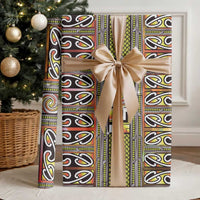 Maori Matariki Wrapping Paper Yellow Galaxy Aesthetic Koru Art LT01 - Polynesian Pride