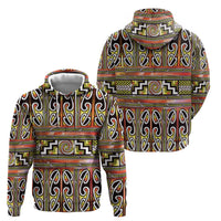 Maori Matariki Zip Hoodie Yellow Galaxy Aesthetic Koru Art LT01 - Polynesian Pride