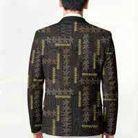 Hawaii Brown Plumeria Lei Black Blazer Frangipani Floral Heritage Art