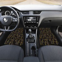 Hawaii Brown Plumeria Lei Black Car Mats Frangipani Floral Heritage Art