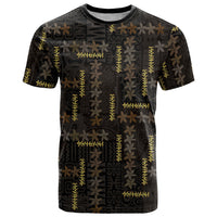 Hawaii Brown Plumeria Lei Black T Shirt Frangipani Floral Heritage Art LT01 Black - Polynesian Pride