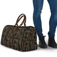 Hawaii Brown Plumeria Lei Black Travel Bag Frangipani Floral Heritage Art LT01 - Polynesian Pride