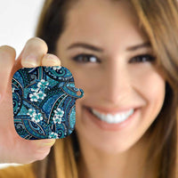 Polynesian Hibiscus Tropical Blue Floral AirPods Case Tribal Pattern - Polynesian Pride
