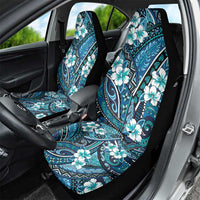 Polynesian Hibiscus Tropical Blue Floral Car Seat Cover Tribal Pattern - Polynesian Pride