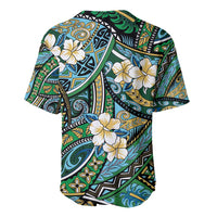 Polynesian Hibiscus Tropical Green Floral Baseball Jersey Tribal Pattern LT01 - Polynesian Pride