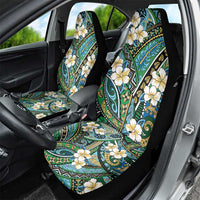 Polynesian Hibiscus Tropical Green Floral Car Seat Cover Tribal Pattern - Polynesian Pride