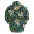 Polynesian Hibiscus Tropical Green Floral Hoodie Tribal Pattern - Polynesian Pride