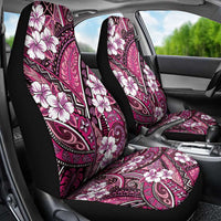 Polynesian Hibiscus Tropical Pink Floral Car Seat Cover Tribal Pattern - Polynesian Pride