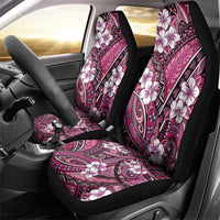 Polynesian Hibiscus Tropical Pink Floral Car Seat Cover Tribal Pattern - Polynesian Pride
