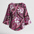 Polynesian Hibiscus Tropical Pink Floral Kimono Sleeve Blouse Tribal Pattern - Polynesian Pride