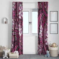 Polynesian Hibiscus Tropical Pink Floral Window Curtain Tribal Pattern LT01 - Polynesian Pride