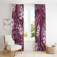 Polynesian Hibiscus Tropical Pink Floral Window Curtain Tribal Pattern LT01 - Polynesian Pride