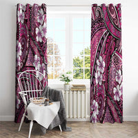 Polynesian Hibiscus Tropical Pink Floral Window Curtain Tribal Pattern LT01 - Polynesian Pride