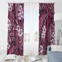 Polynesian Hibiscus Tropical Pink Floral Window Curtain Tribal Pattern LT01 - Polynesian Pride