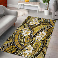 Polynesian Hibiscus Tropical Yellow Floral Area Rug Tribal Pattern LT01 - Polynesian Pride