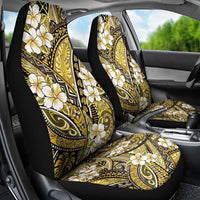 Polynesian Hibiscus Tropical Yellow Floral Car Seat Cover Tribal Pattern - Polynesian Pride
