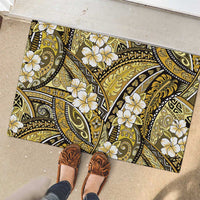 Polynesian Hibiscus Tropical Yellow Floral Rubber Doormat Tribal Pattern LT01 - Polynesian Pride