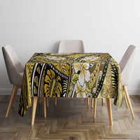 Polynesian Hibiscus Tropical Yellow Floral Tablecloth Tribal Pattern LT01 - Polynesian Pride