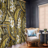 Polynesian Hibiscus Tropical Yellow Floral Window Curtain Tribal Pattern LT01 - Polynesian Pride