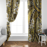 Polynesian Hibiscus Tropical Yellow Floral Window Curtain Tribal Pattern LT01 - Polynesian Pride