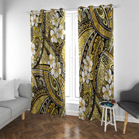 Polynesian Hibiscus Tropical Yellow Floral Window Curtain Tribal Pattern LT01 With Grommets Yellow - Polynesian Pride