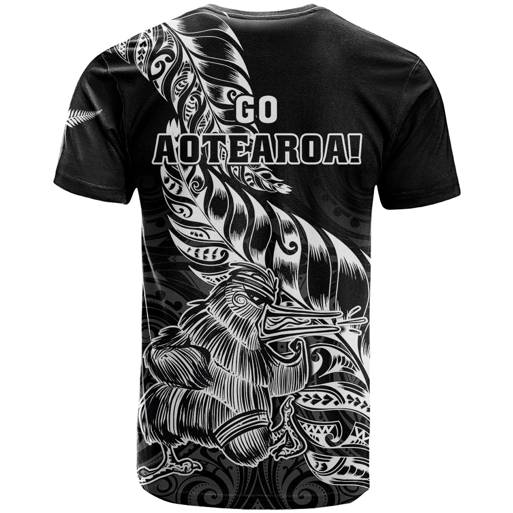 New Zealand Silver Fern Rugby T Shirt Aotearoa Kiwi Maori Black Version LT01 - Polynesian Pride