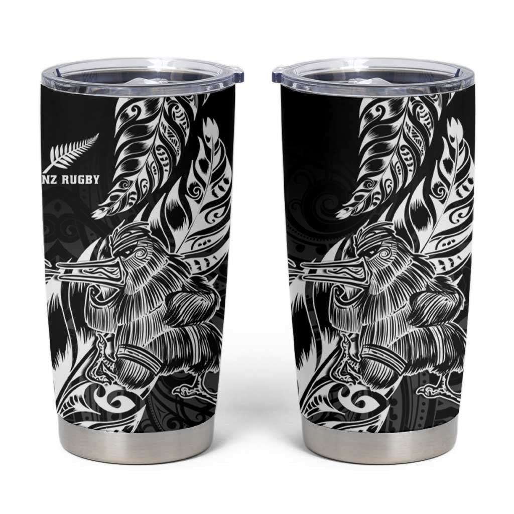 New Zealand Silver Fern Rugby Tumbler Cup Aotearoa Kiwi Maori Black Version