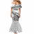 New Zealand Silver Fern Rugby Mermaid Dress Aotearoa Kiwi Maori White Version LT01 - Polynesian Pride